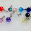 Popular 10mm AB Clay Ball Dust Proof Plug Mobile Phone Jewelry and  Fashion style 2pcs